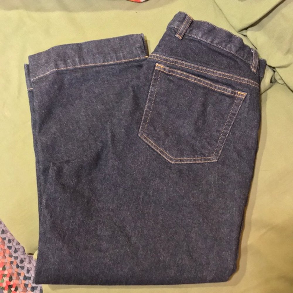 Eddie Bower Ladies' High Rise Dark Wash Wide Leg Ankle Jeans